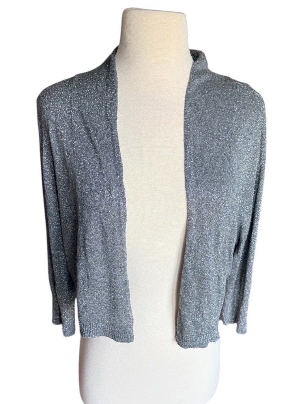 Vintage Lane Bryant Gray Metallic Shrug, 14/16